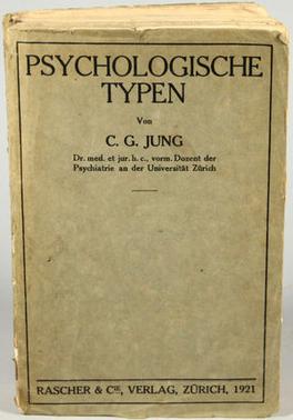 Okladka pierwszego wydania ksiazki Psychologische Typen C.G. Junga, Rascher Verlag Zurych 1921